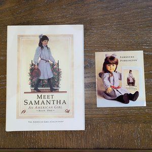 MEET SAMANTHA American Girl Pleasant Company Hardback Book One & Pamphlet 1986